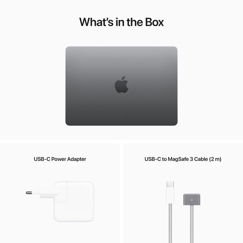 Apple MacBook Air 13 polegadas M3 CPU de 8 núcleos e GPU de 8 núcleos 16 GB de RAM SSD de 256 GB