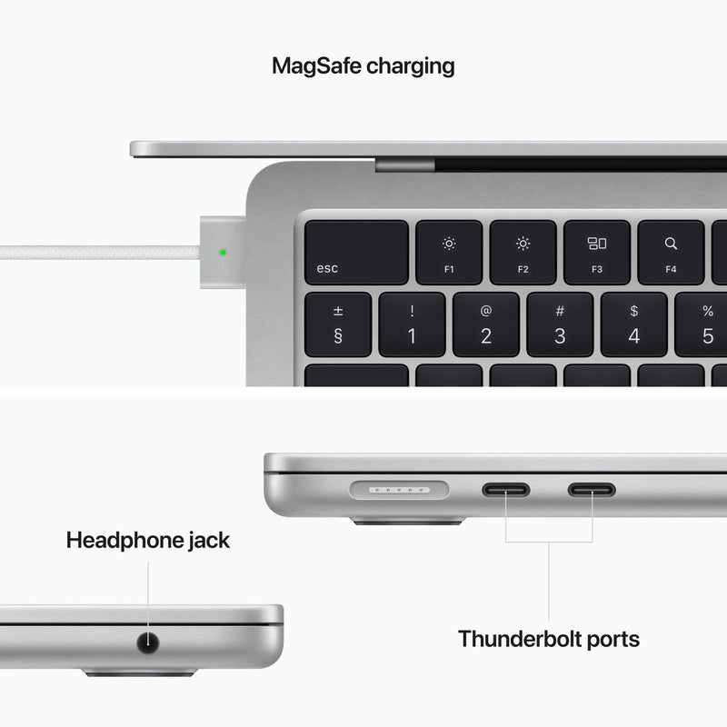Apple Macbook Air 13 polegadas M2 CPU de 8 núcleos GPU de 8 núcleos 16 GB de RAM SSD de 256 GB