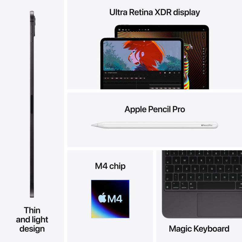Apple iPad Pro Chip M4 11 polegadas 256 GB WiFi com vidro padrão