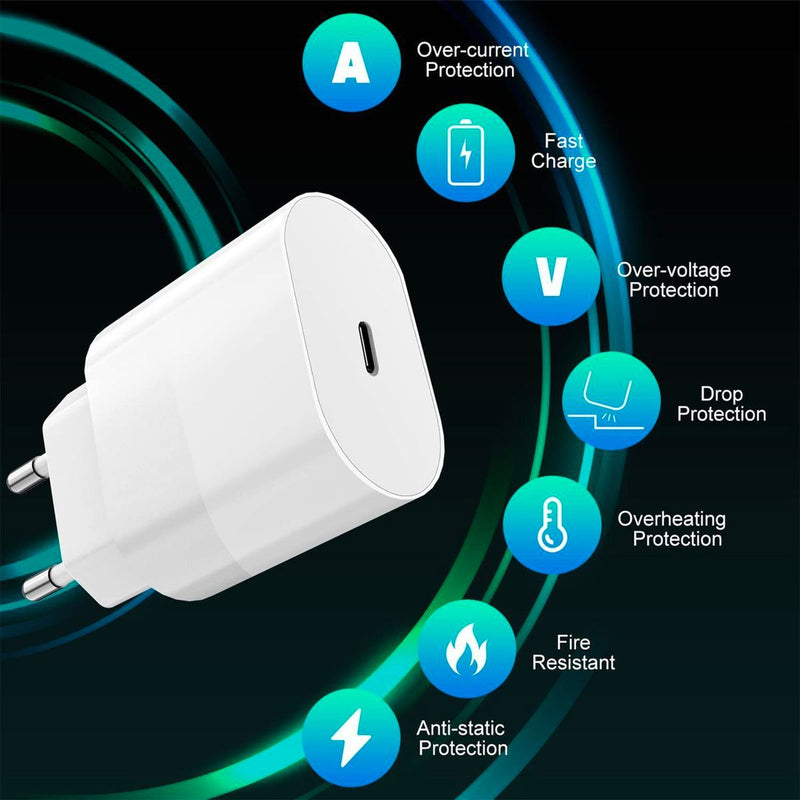 Adaptador USB-C  de 20 W com cabo Lightning/type-C Original