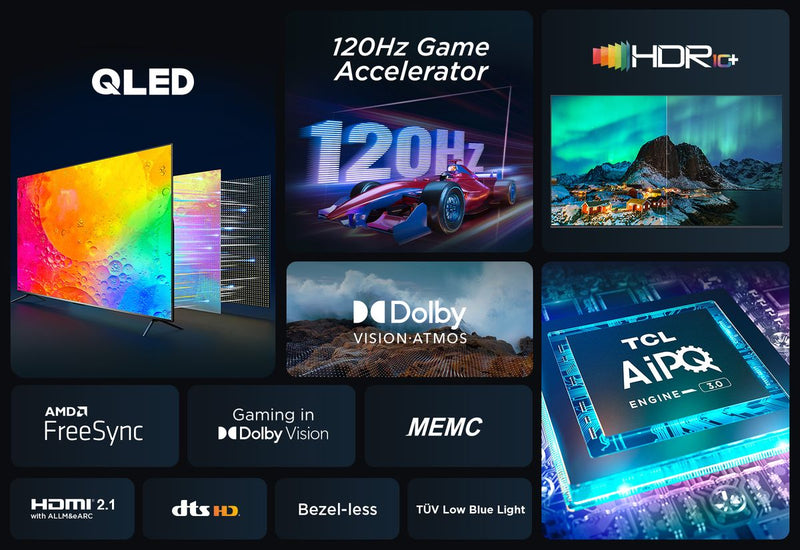 Smart TV Google TCL C645 UHD QLED de 65"