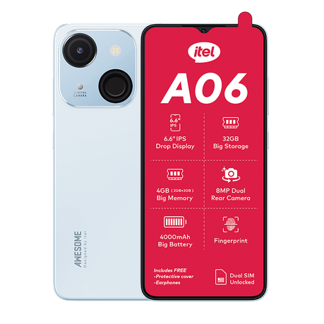 Itel A06 32gb/2gb Azul ou Preto