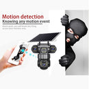 Câmera de segurança solar de 3 lentes com WI-FI, 6 MP, preta, V380