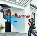 Câmera de segurança solar de 3 lentes com WI-FI, 6 MP, preta, V380