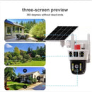 Câmera de segurança externa V380 PRO 4G com energia solar - 4K HD, PTZ