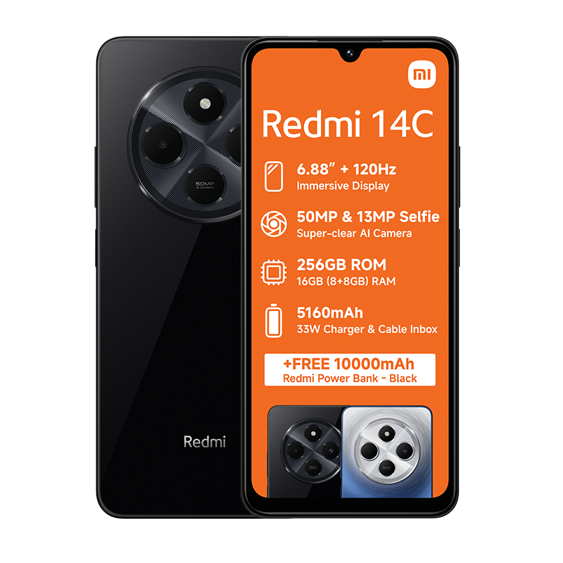 Redmi 14C 256gb/8gb 4G Dual SIM-Preto