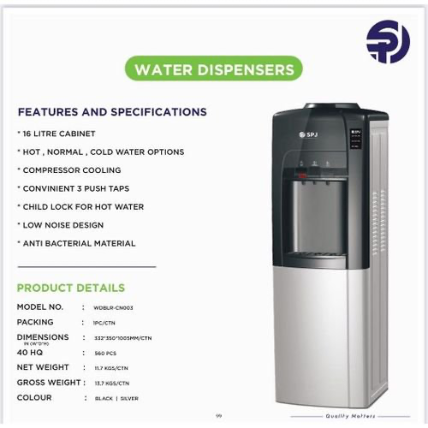 Dispensador de Água SPJ WBLDR-CN003 Quente,gelada e morna