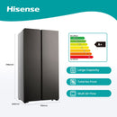 Hisense 670Sit-WD Geleira 508L 2 Porta WD Titânio inox